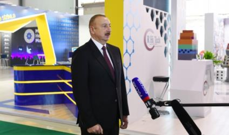 “Rossiya 24” telekanalının “Bakutel 2019” sərgisi ilə bağlı yayımladığı reportajda Prezident İlham Əliyevin müsahibəsi də yer alıb