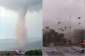 Türkiyədə dəhşətli tornado: Evlərin damı göyə uçdu - FOTOlar