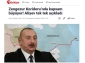 Prezident İlham Əliyevin Zəngəzur dəhlizi ilə bağlı fikirləri Türkiyə mediasının diqqət mərkəzindədir - (Foto)
