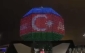 Belarus Milli Kitabxanasının binası Azərbaycan bayrağının rəngləri ilə işıqlandırılıb
