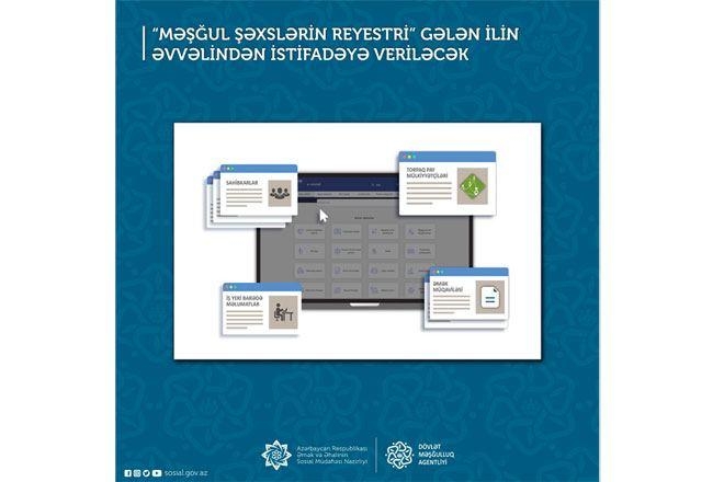 “Məşğul şəxslərin reyestri” gələn ilin əvvəlindən istifadəyə veriləcək