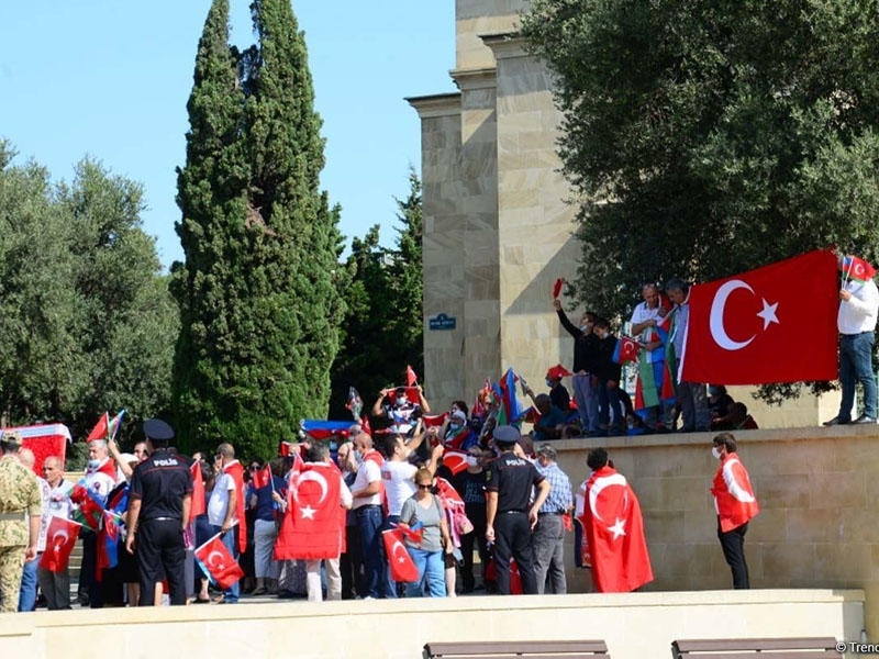 Bakıda Türkiyəyə dəstək aksiyası keçirilib