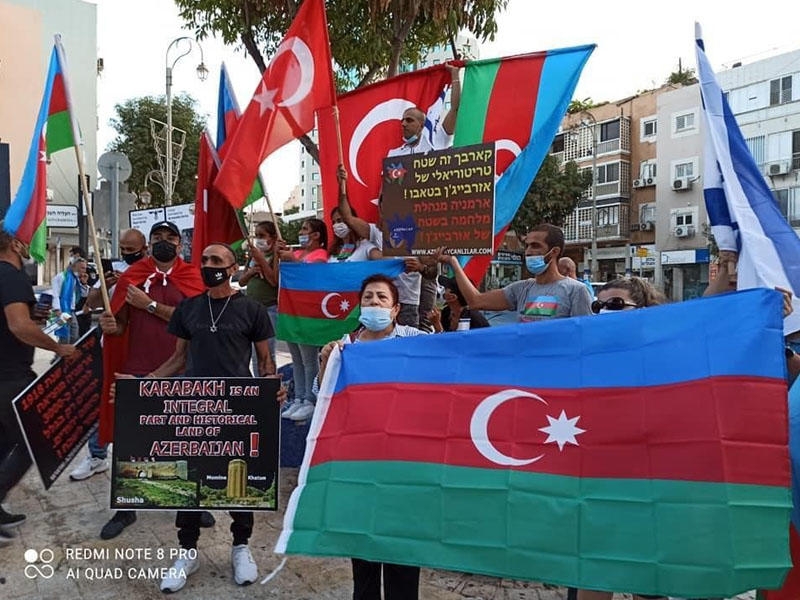 İsraildə Ermənistanın təxribatına qarşı aksiya keçirilib - FOTO