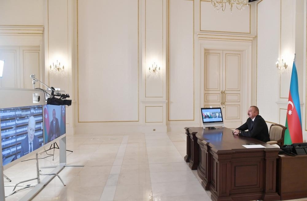 Prezident İlham Əliyev İtaliyanın Rai-1 televiziya kanalına müsahibə verib - FOTO