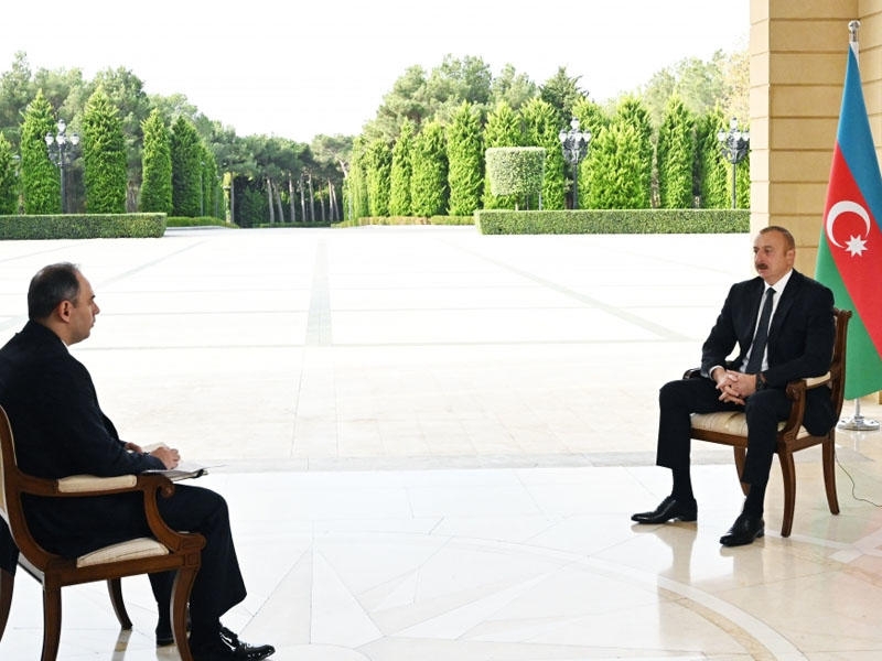 Prezident İlham Əliyev Rusiyanın İnterfaks agentliyinə müsahibə verib - FOTO