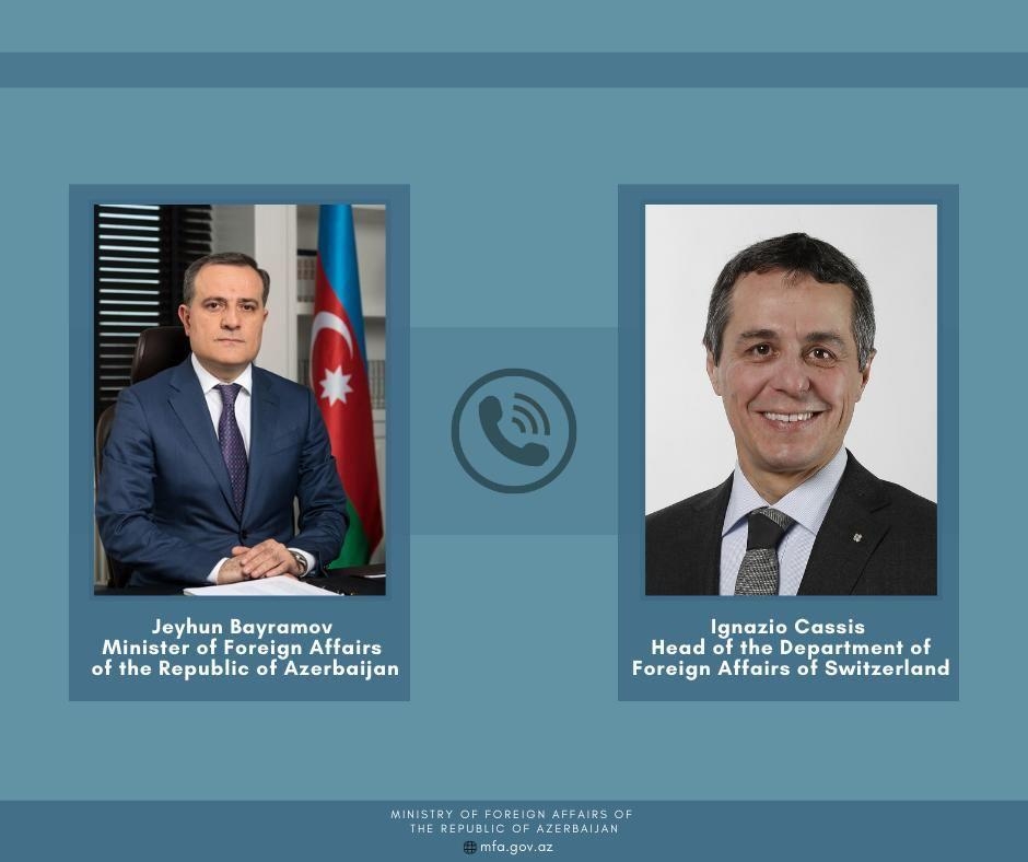 Ceyhun Bayramov və İsveçrə Xarici İşlər Departamentinin rəhbəri arasında telefon danışığı baş tutub