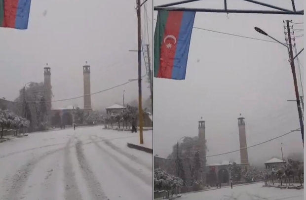 Şuşaya qar yağdı, 28 il sonra ilk dəfə görüntüləndi - VİDEO