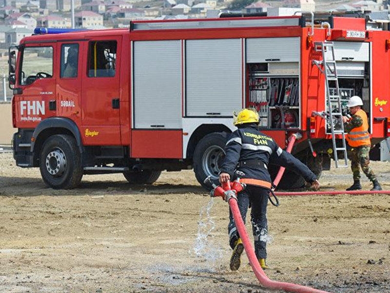 Azərbaycanda güclü yanğın olub: 1 ölü, 1 yaralı