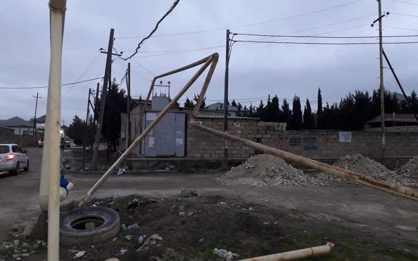 Abşeronda traktor qaz xəttini qırıb, təchizat dayandırılıb - FOTO