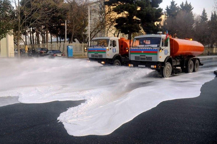 Paytaxtın küçələri yenidən dezinfeksiya edilir - FOTO