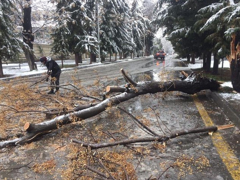 Mingəçevirdə əlverişsiz hava şəraiti fəsadlara yol açıb