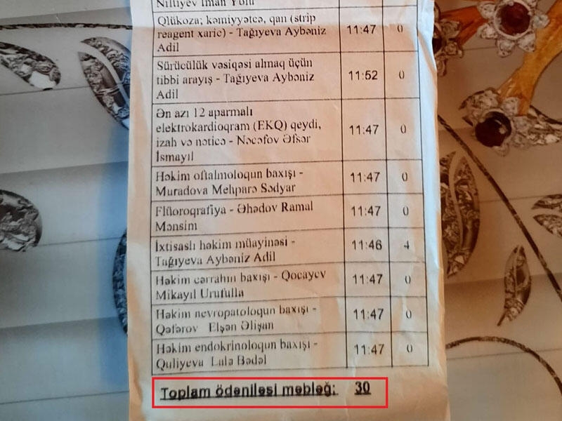 İcbari sığortadan sonra arayışın pulla verilməsi iddiasına - Rəsmi cavab