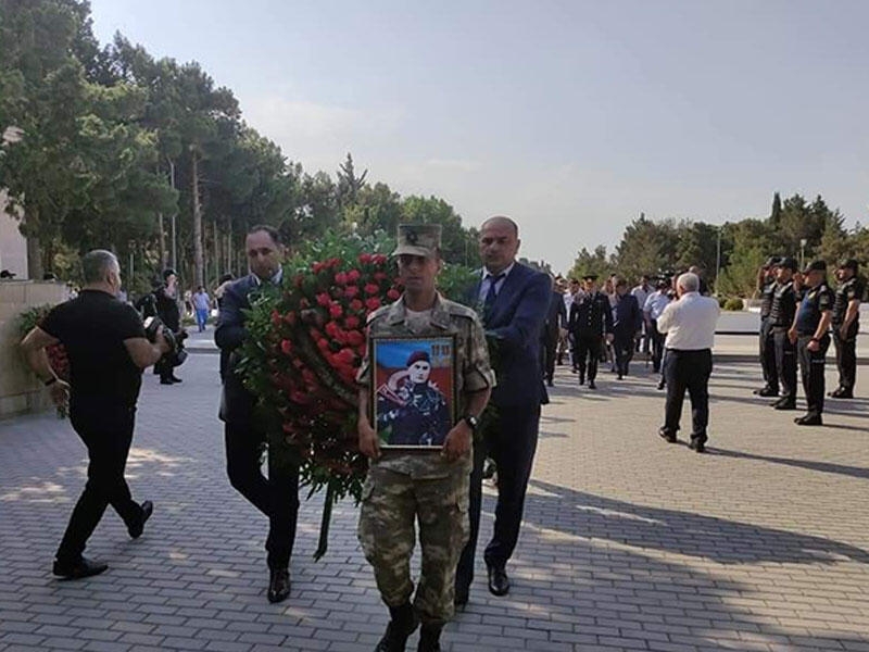 Laçında qəzada həlak olan hərbçi dəfn edildi - FOTO