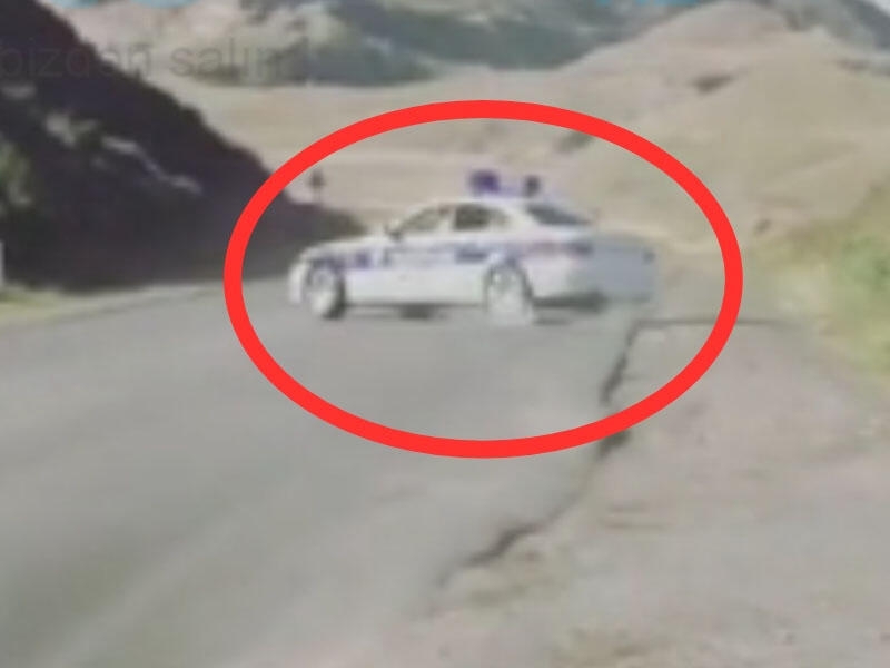 Yol polisi maşını ilə ''ruçnoy'' çəkib avtoxuliqanlıq etdilər