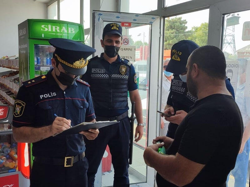 Polis Cəlilabadda ''COVİD-19''a qarşı nəzarət tədbirlərini gücləndirdi - FOTO