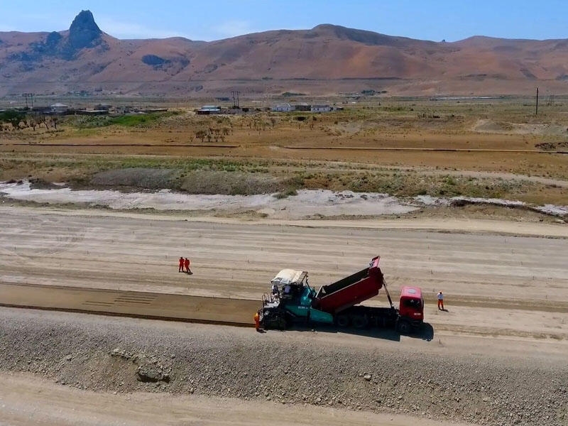 Bakı-Quba yolunun bir hissəsinin tikintisi yekunlaşıb - FOTO