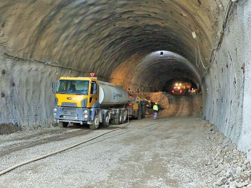 Murovdağ tunelinin inşası davam etdirilir - FOTOlar