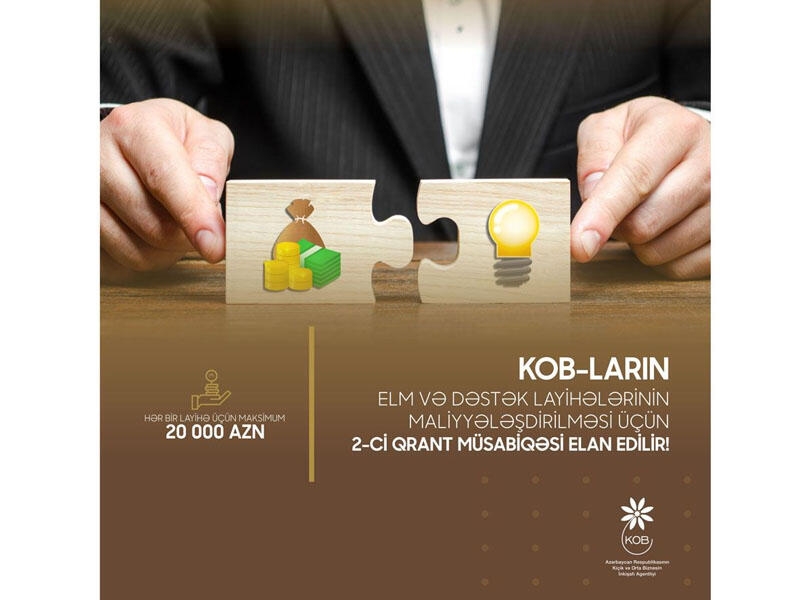 KOB-ların elm və dəstək layihələrinin maliyyələşdirilməsi ilə bağlı müsabiqə elan edilir