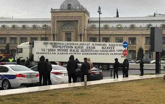 Bakıda yolu bağlayan TIR -ların məxsus olduğu ''R Grup''un rəhbəri saxlanıldı