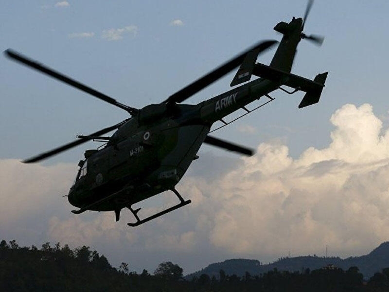 Ukrayna helikopteri Rusiyanı bombalayıb qayıdır - VİDEO