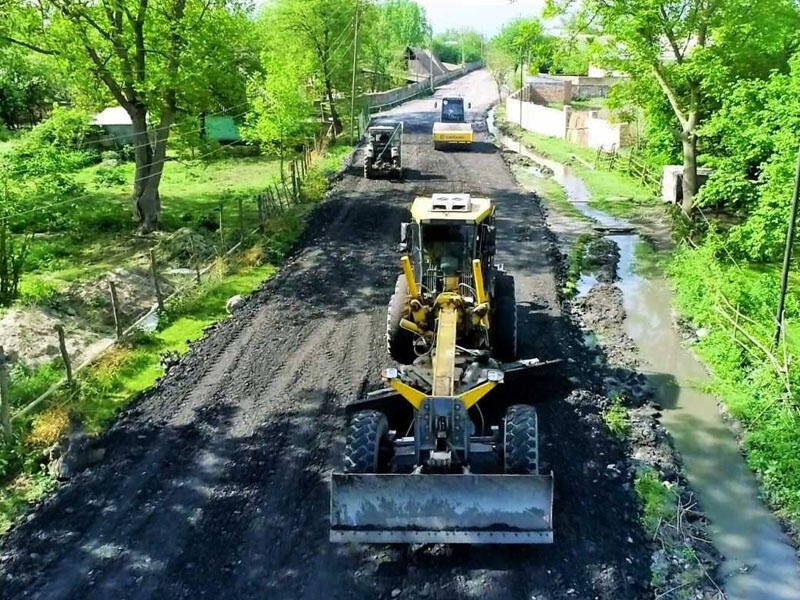 Bu yol yenidən qurulur - VİDEO - FOTO