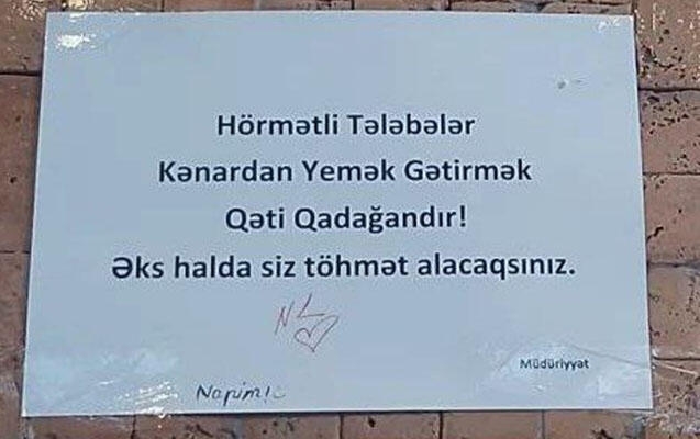 Xəzər Universitetində yerləşdirilən bu elan müzakirələrə səbəb oldu