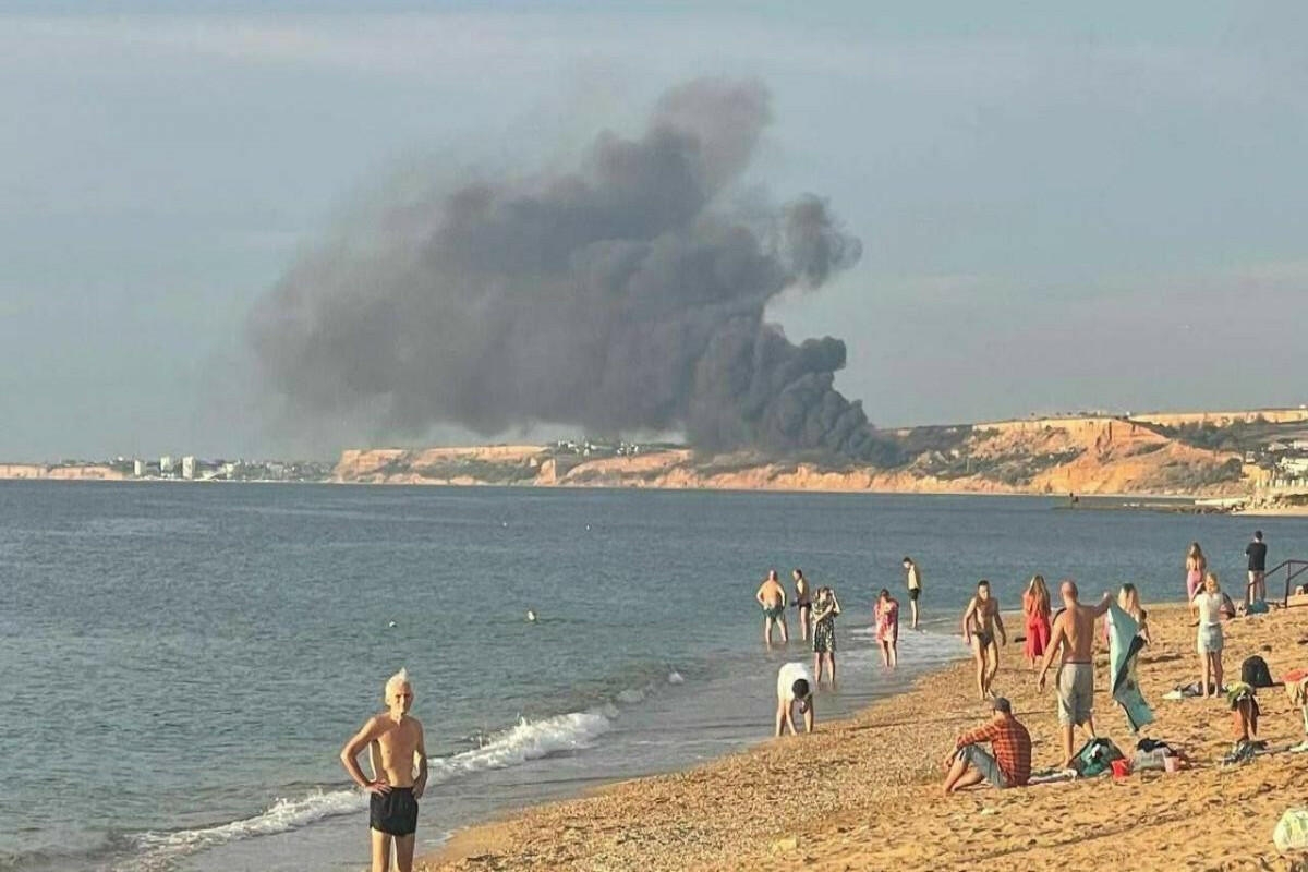 Belbek aerodromunda güclü yanğın baş verib