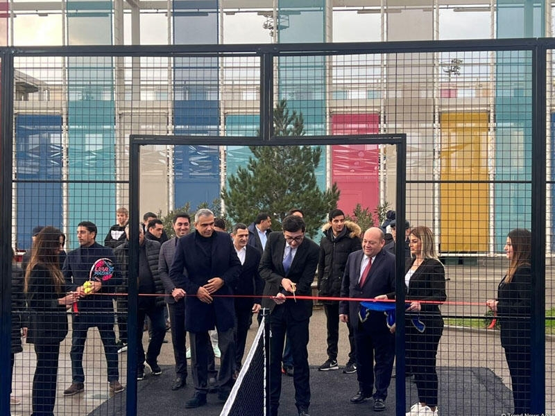 Su İdman Sarayında padel-tennis kortunun açılışı olub - FOTO