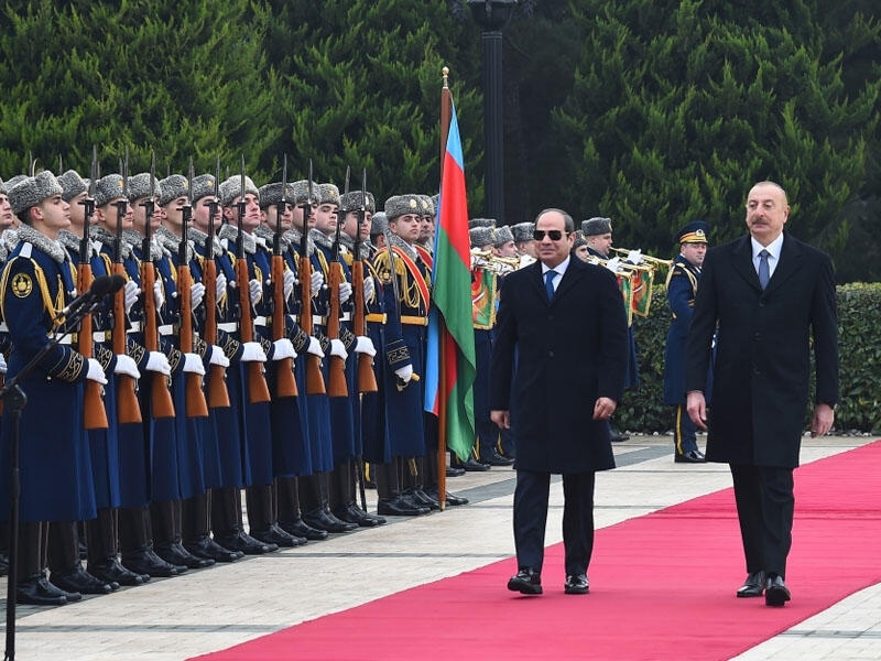 Misir Prezidenti Əbdülfəttah Əs-Sisinin rəsmi qarşılanma mərasimi olub - FOTO