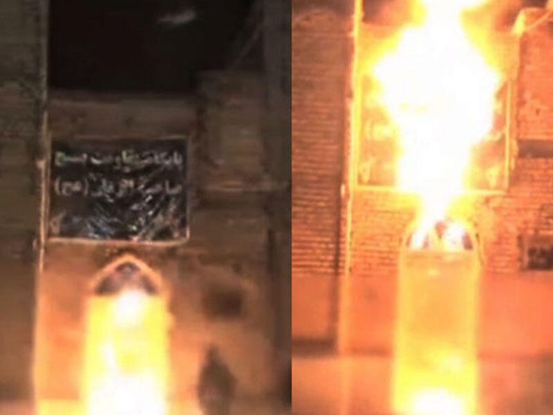İranda xalqa divan tutan radikal “Bəsic” qüvvələrinə məxsus baza yandırıldı - VİDEO