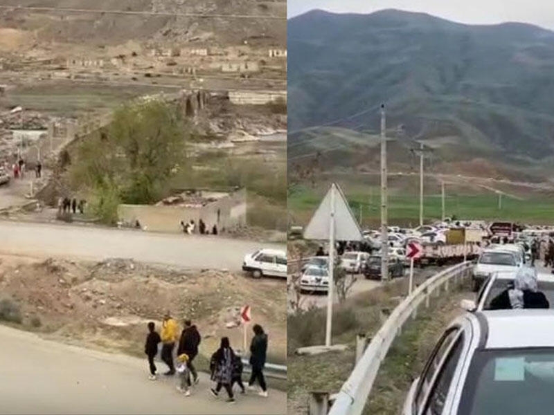 İranda molla rejimi güneyliləri Xudafərin körpüsünə yaxın buraxmadı - VİDEO