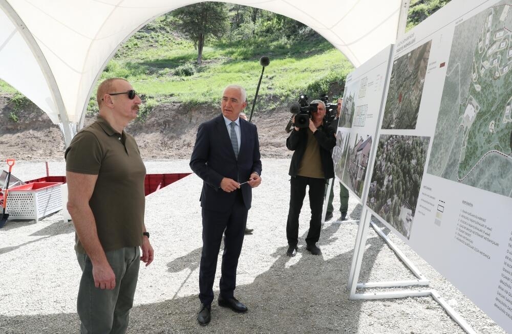 Laçın şəhərində ilk çoxmənzilli yaşayış məhəlləsinin təməli qoyulub - FOTO