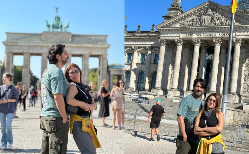 İlqar Mikayıloğlunun xanımı ilə Berlin gəzintisi - FOTO