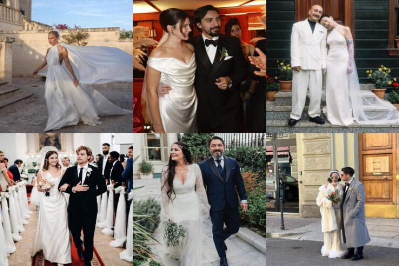 2023-cü ildə evlənən məşhurların GƏLİNLİK SEÇİMLƏRİ - FOTOlar