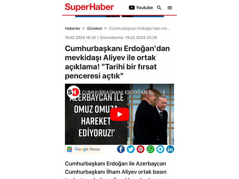 İlham Əliyevin səfəri qardaş ölkə mediasında geniş işıqlandırıldı - FOTO