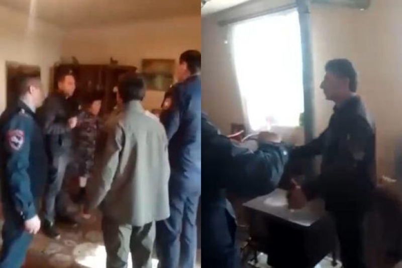 Paşinyanı tənqid edən erməni polkovnikin evində axtarış aparıldı - VİDEO