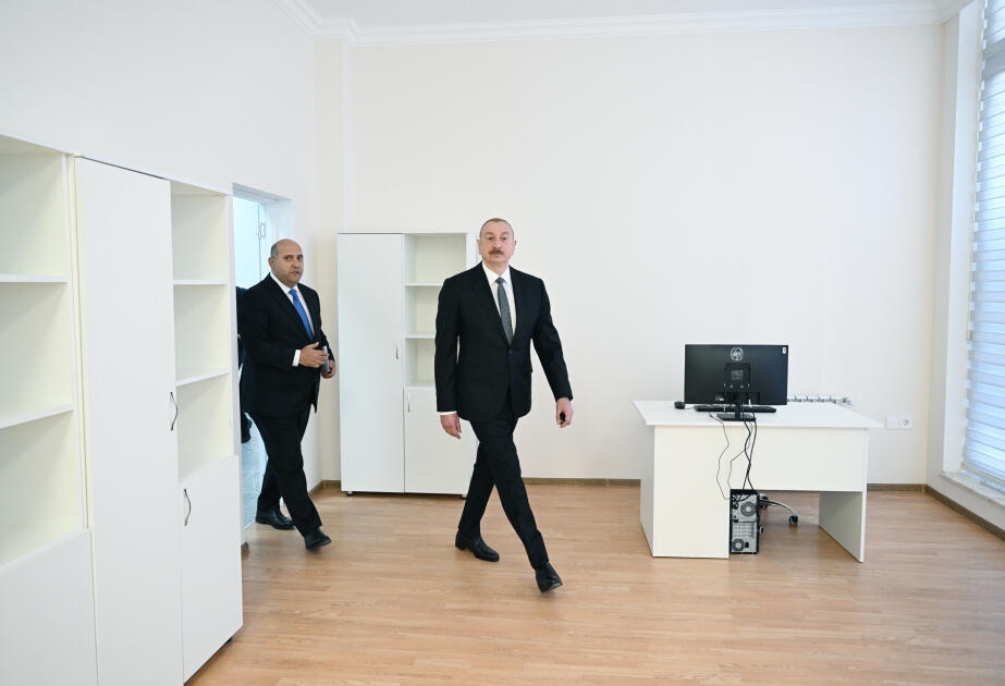Ağdamın Kəngərli kəndində yerli icra strukturları üçün inşa edilmiş çoxfunksiyalı inzibati binada yaradılan şəraitlə tanışlıq