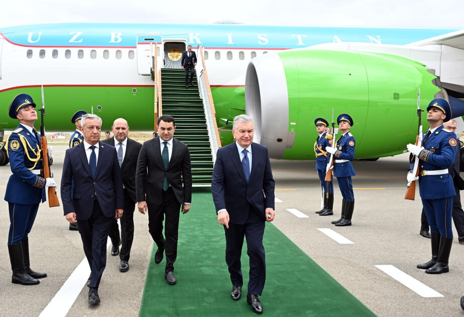 Özbəkistan Prezidenti Şavkat Mirziyoyev Füzuli rayonuna səfərə gəlib - FOTO