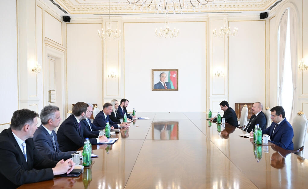 Prezident Xorvatiya parlamentinin nümayəndə heyətini qəbul edib - FOTO