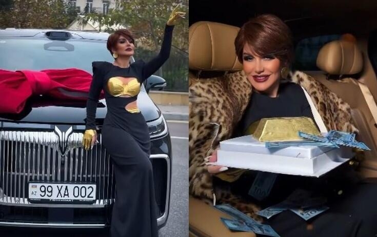 Bahalı maşın, qara kürü, dollar ''yağışı'' - FOTO