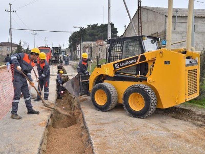 Ramanada 14 km uzunluğunda kanalizasiya şəbəkəsi inşa edilir - FOTO