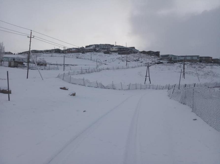 Quba və Qusara qar yağıb - FOTOlar