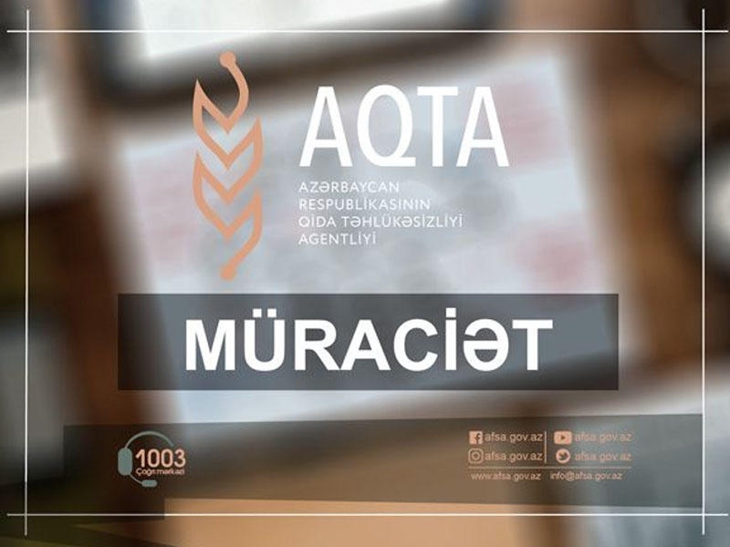 AQTA xaricdən keçə biləcək xəstəliklərə görə MÜRACİƏT ETDİ