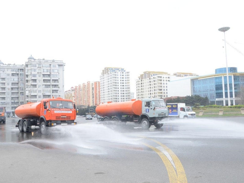 Sabah Bakının əsas küçə və prospektləri dezinfeksiya ediləcək - FOTO