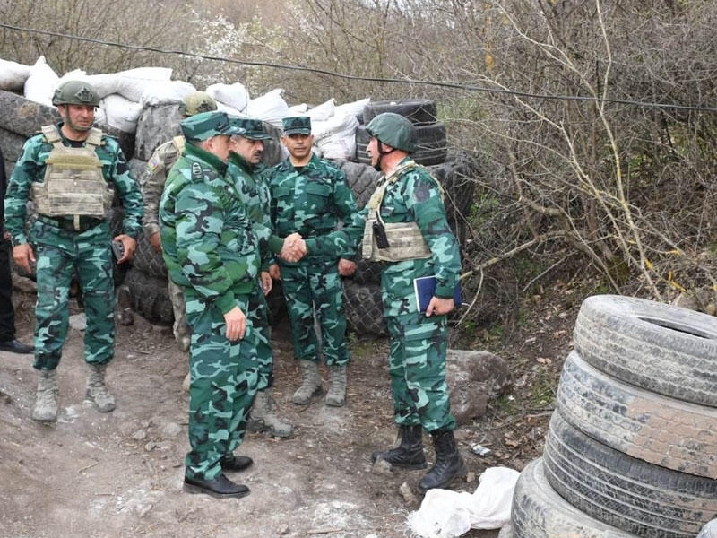 Məhərrəm Əliyev və Elçin Quliyev Qazaxda hərbi hissədə - FOTO