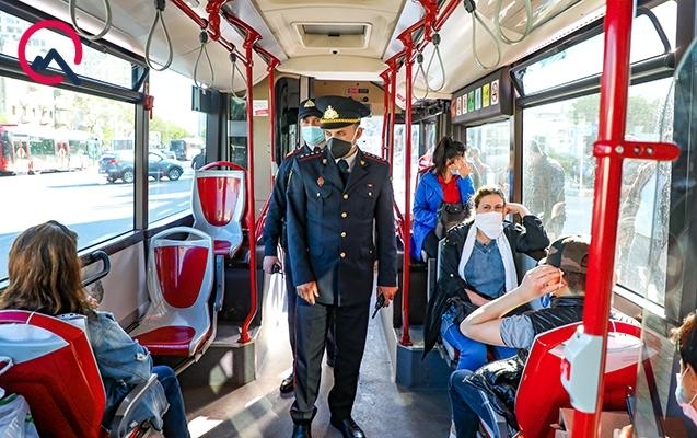 Bakıda polis nəzarəti - FOTOlar