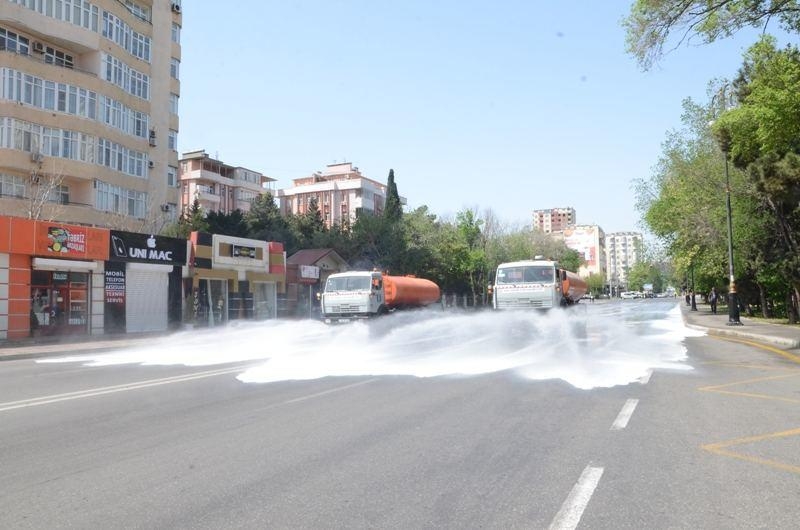 Bakının 400-dən artıq küçə və prospekti dezinfeksiya edilib - FOTO