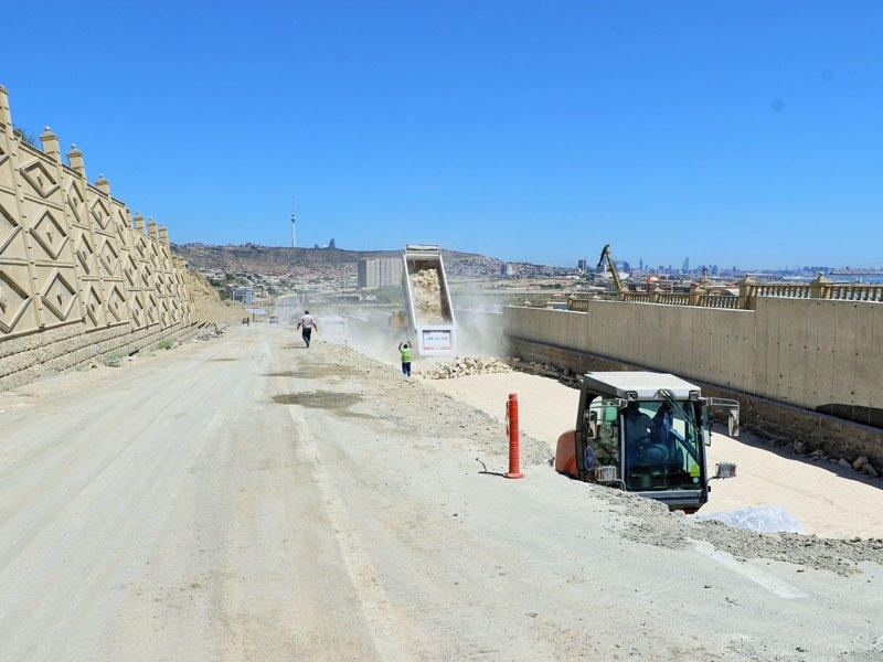 Bibiheybət yolunda tikinti-bərpa işləri BU TARİXDƏ başa çatacaq - FOTO