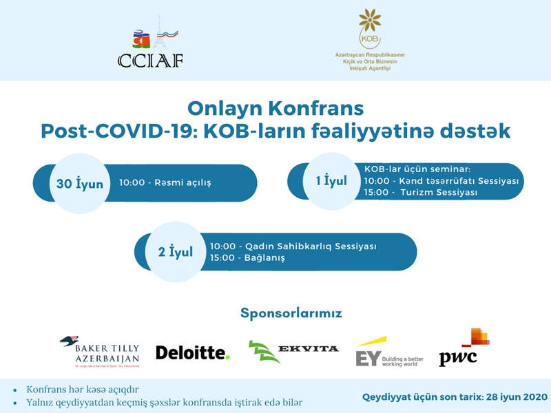 “Post-pandemiya: KOB-ların fəaliyyətinin bərpasına dəstək” mövzusunda onlayn konfrans keçiriləcək