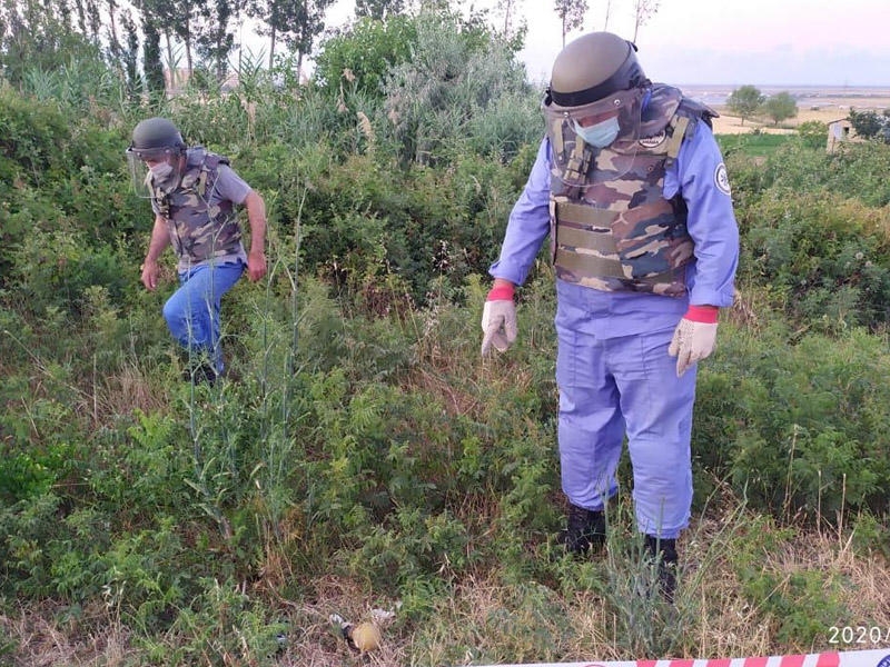 Şabranda qaz qumbarası aşkar olunub - FOTO